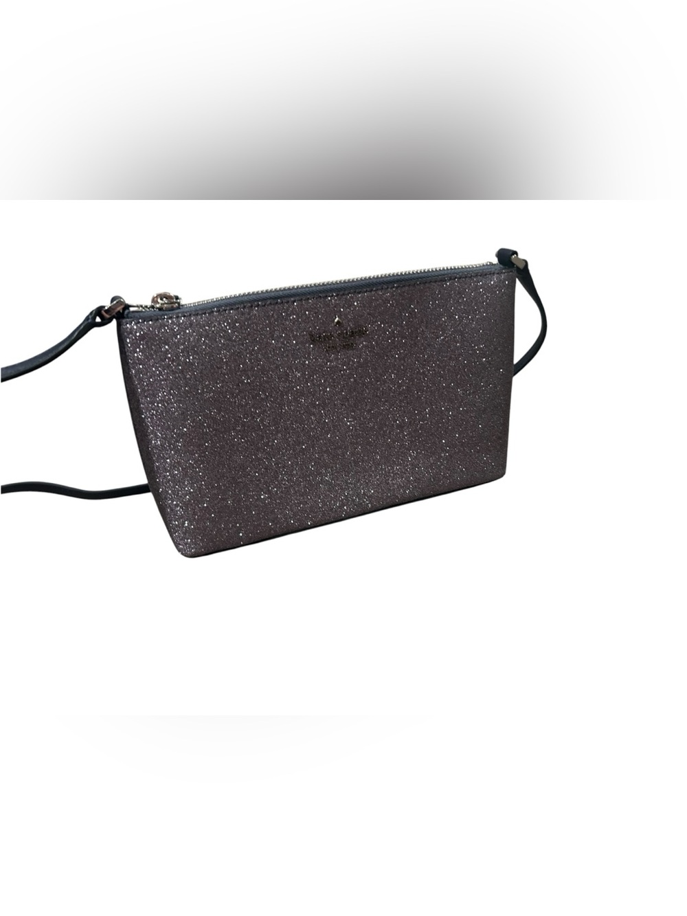 kate spade metallic rose glitter crossbody clutch